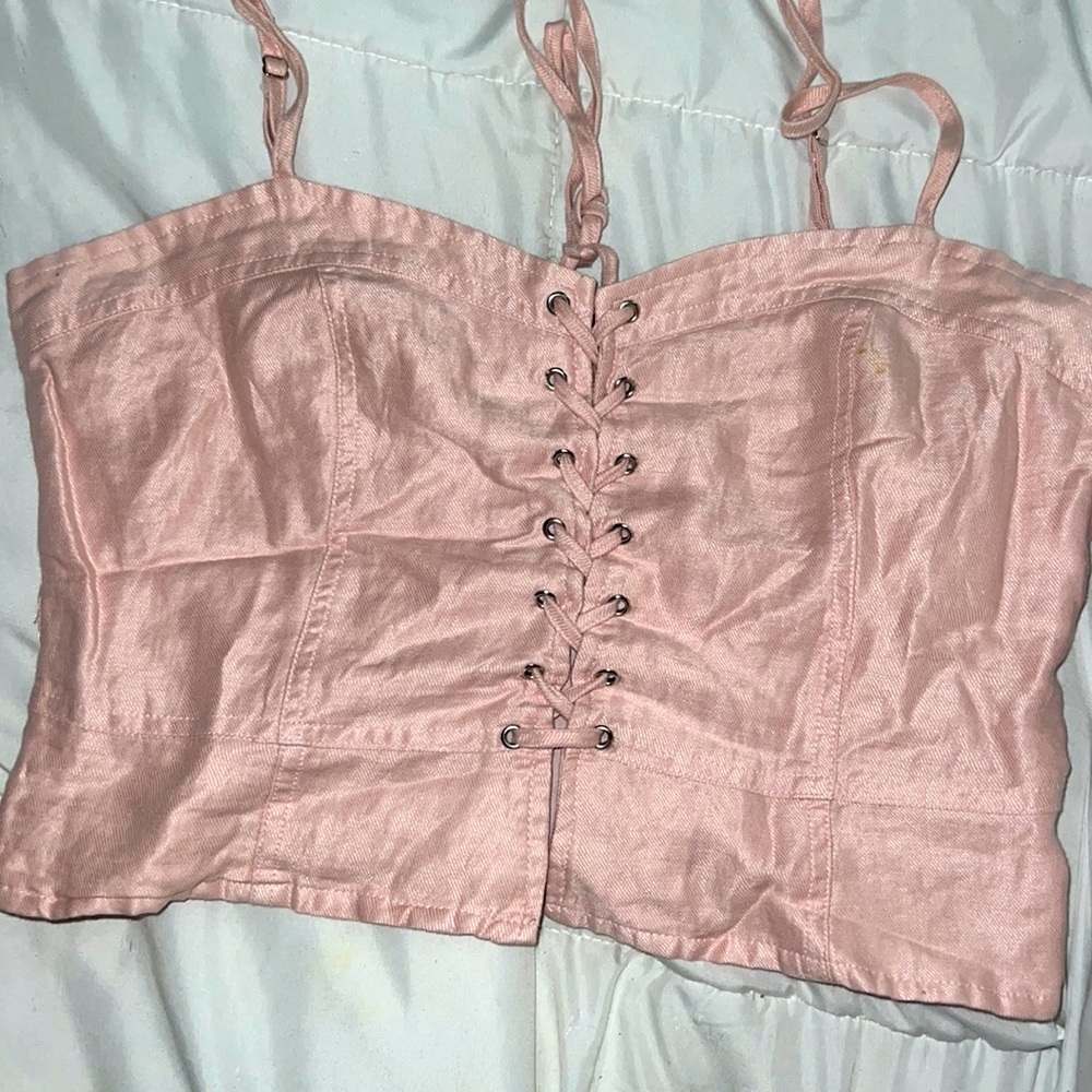 Pink corset top